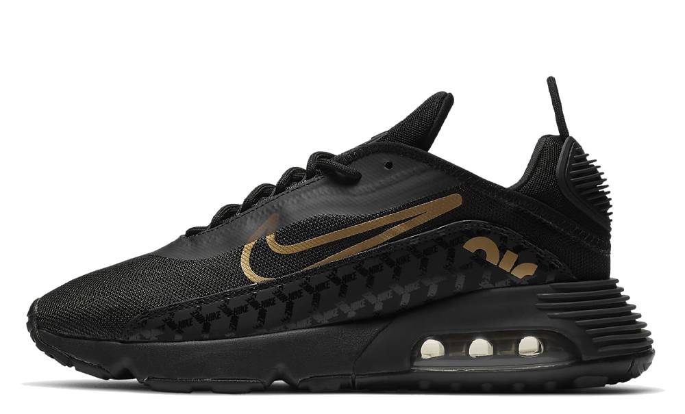nike air max 90 black with gold swoosh