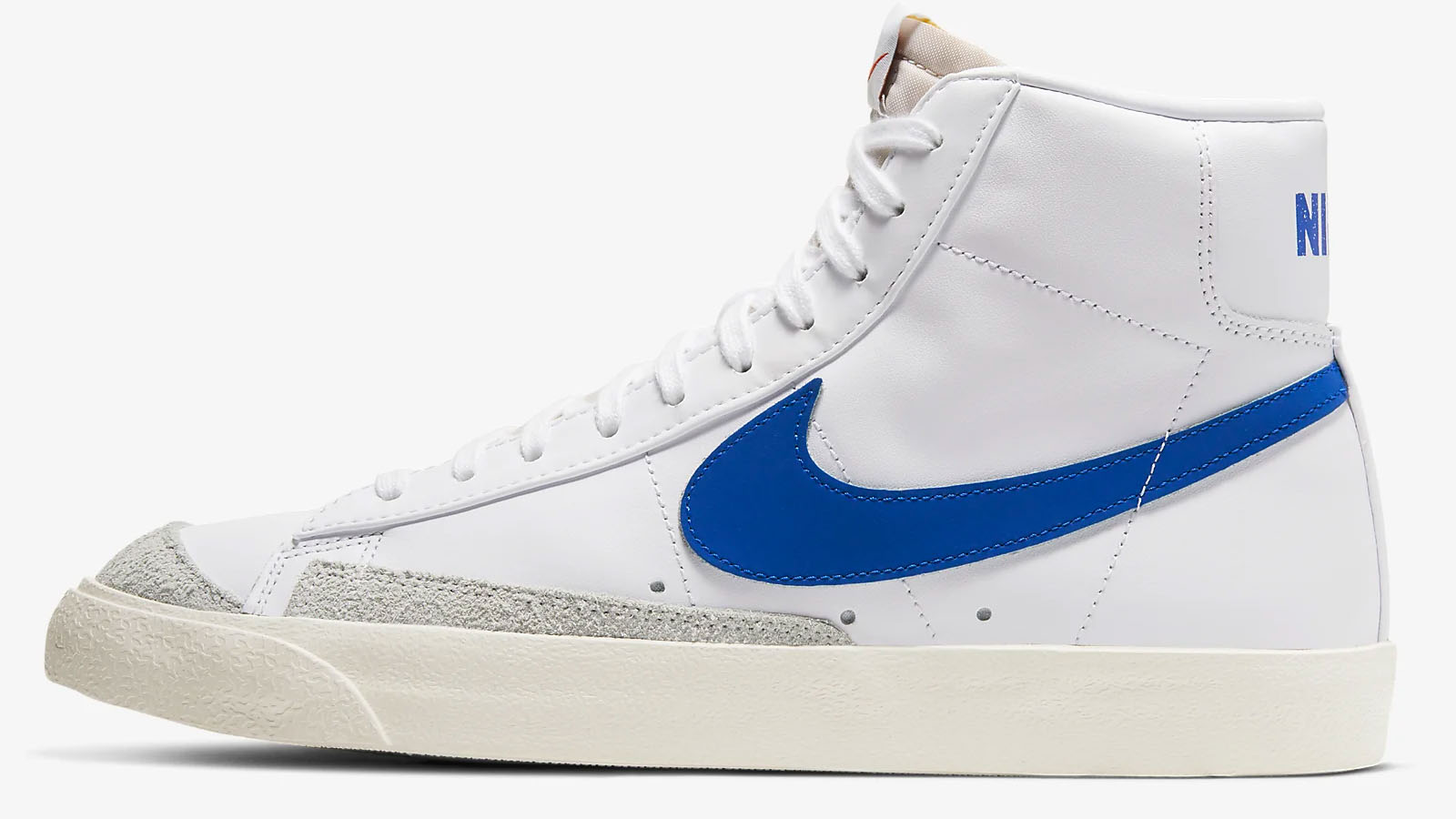nike blazer white blue