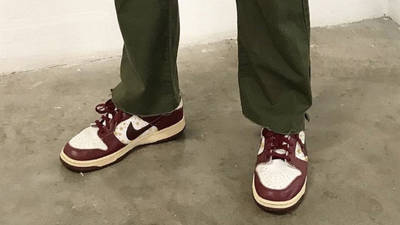 Nike SB Dunk Low Stars Barkroot Brown On Foot Front