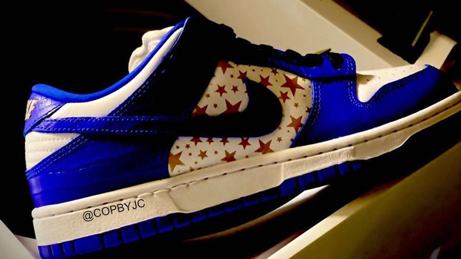 Supreme x Nike SB Dunk Low Stars Hyper Blue | Where To Buy 