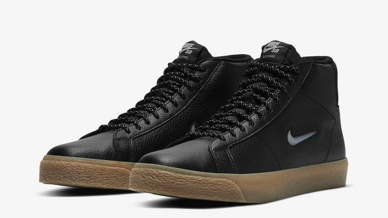 Nike SB Zoom Blazer Mid Premium Black Gum Light Brown Front
