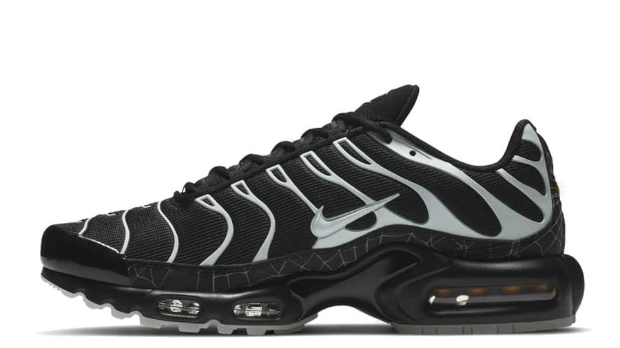 black and silver nike tns