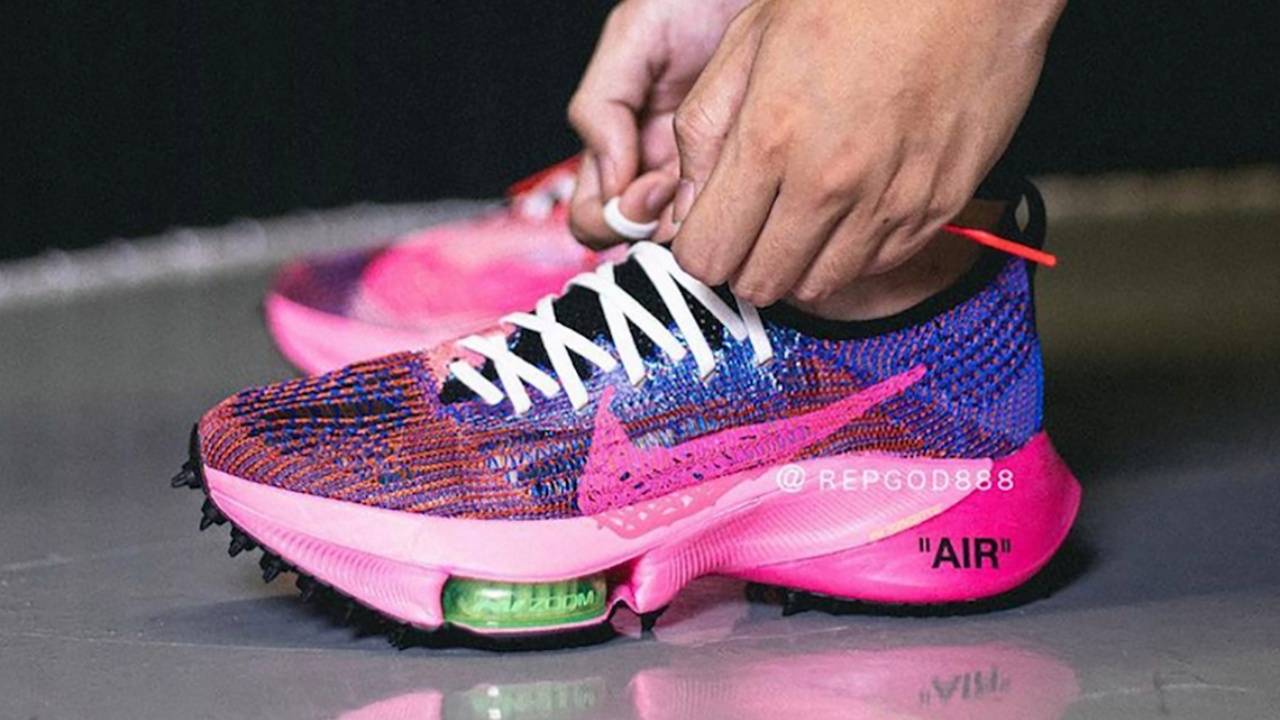 off white nike zoom tempo next purple pink 3