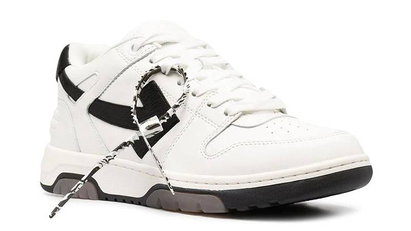 Off-White Out of Officce Low Top White Black OMIA189R21LEA0010110 front