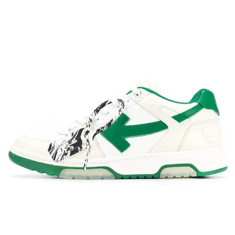 Off-White Out of Officce Low Top White Green OMIA189F20LEA0010155