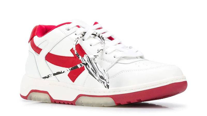 Off-White Out of Officce Low Top White Red OMIA189F20LEA0010125 front