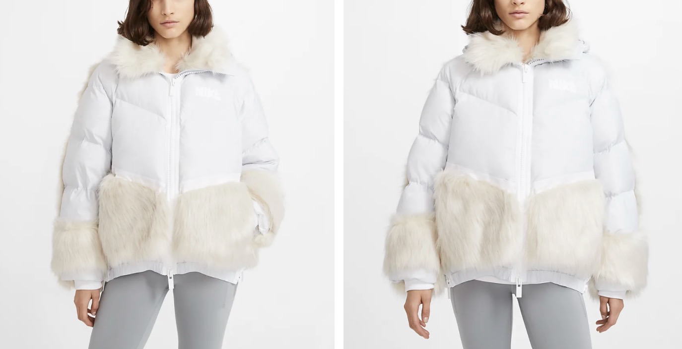 sacai x Nike Parka Pure Platinum