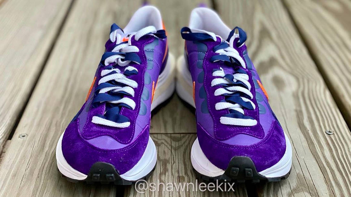 nike x sacai vaporwaffle dark iris & campfire orange