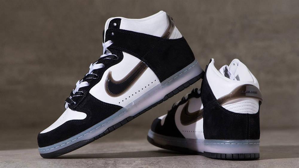 Image via BAIT Slam Jam x Nike Dunk High "Clear Black"
