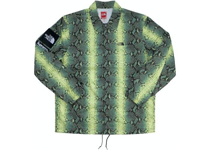 Supreme-The-North-Face-Snakeskin-Taped-Seam-Coaches-Jacket-Green