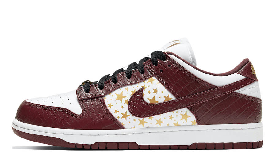 Supreme x Nike SB Dunk Low Stars Barkroot Brown