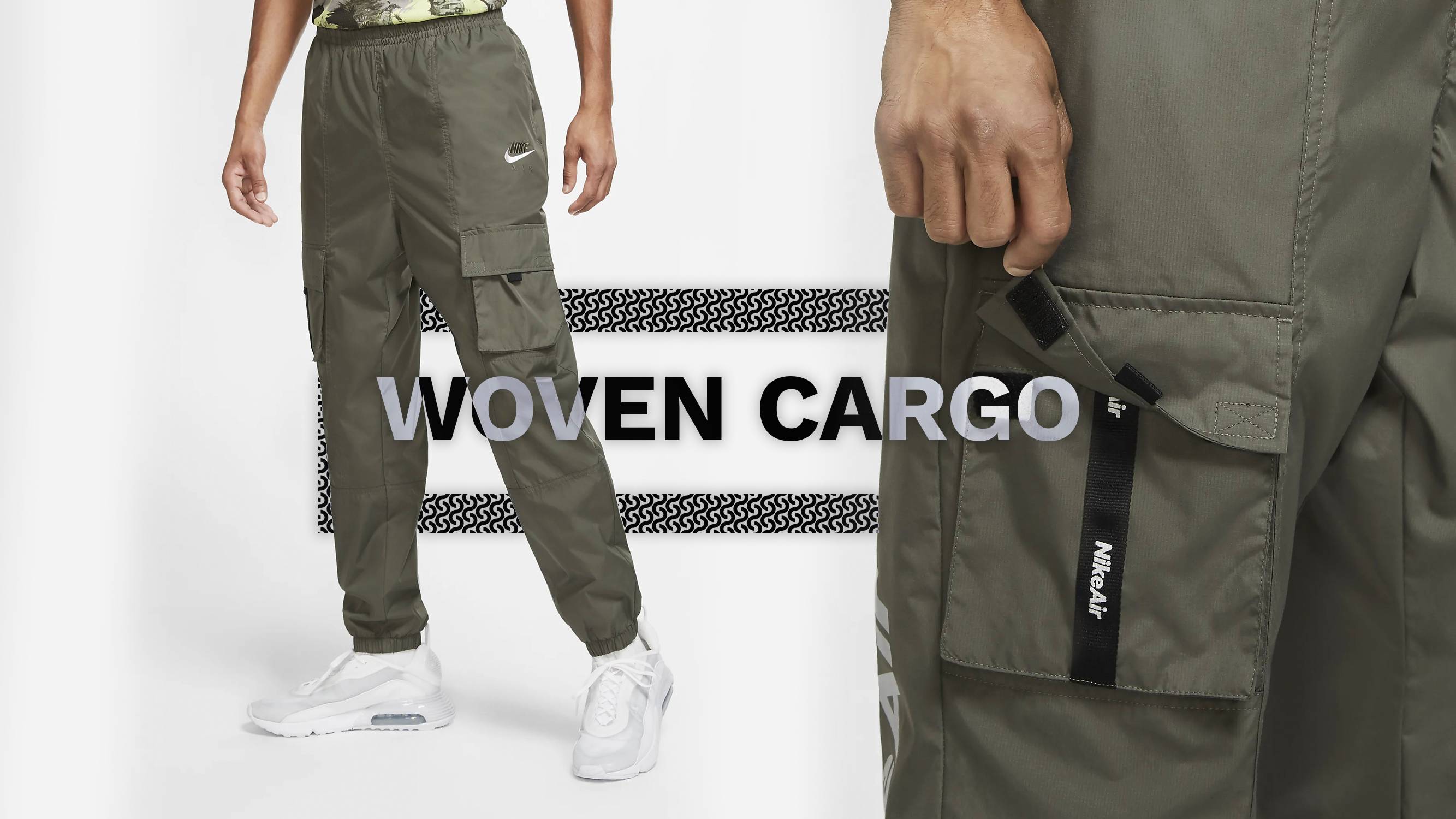 nike men's sportswear air woven rip stop cargo