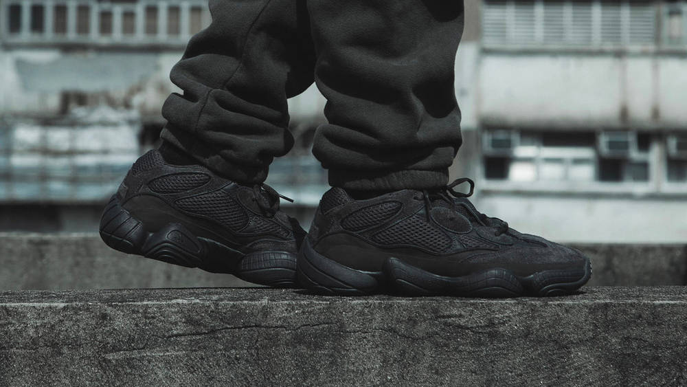 Image via HBX The Yeezy 500 "Utility Black" Gets a Confirmed Restock Date