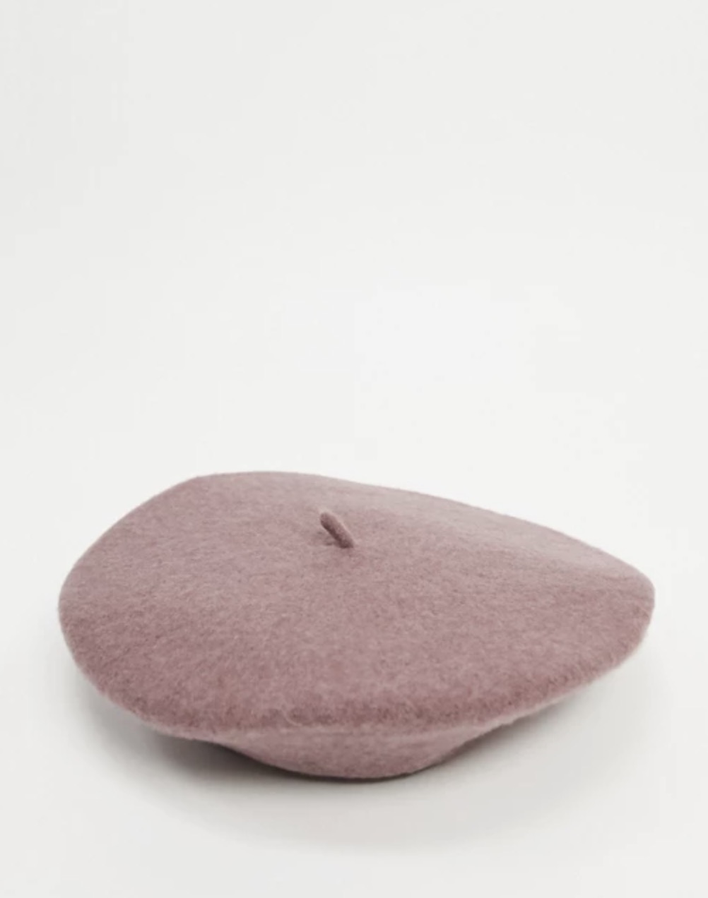 ASOS DESIGN wool beret in mauve