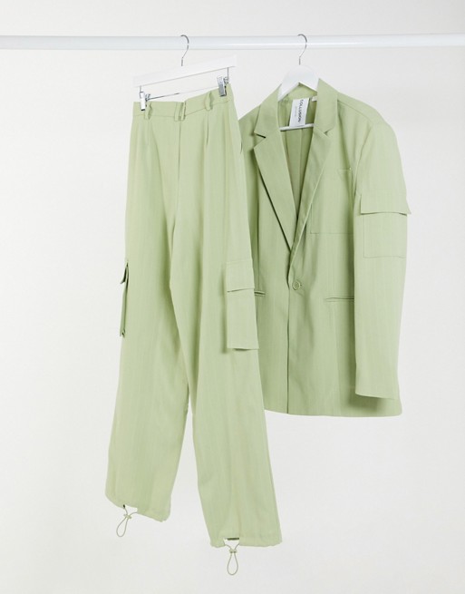 COLLUSION Cargo Trousers Pinstripe