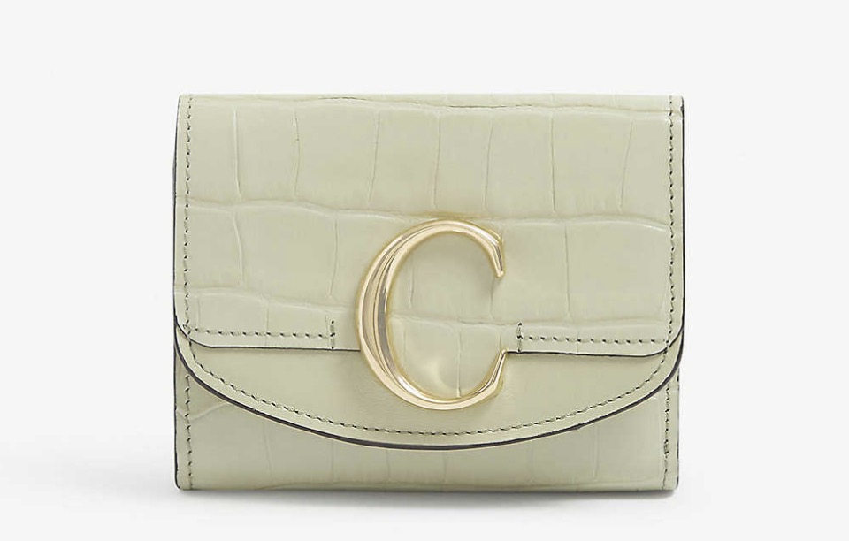 Chloe Croc-Embossed Wallet