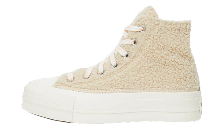 converse cozy club platform beige