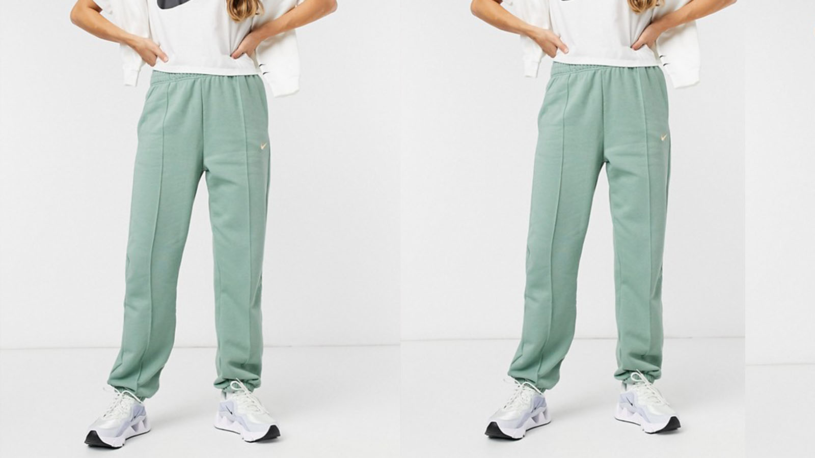Green nike joggers