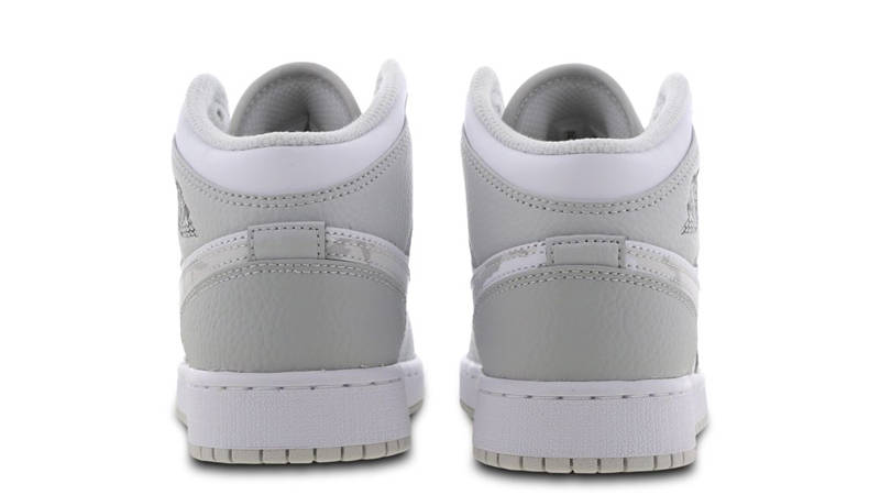 Jordan 1 Mid GS White Grey Camo Swoosh