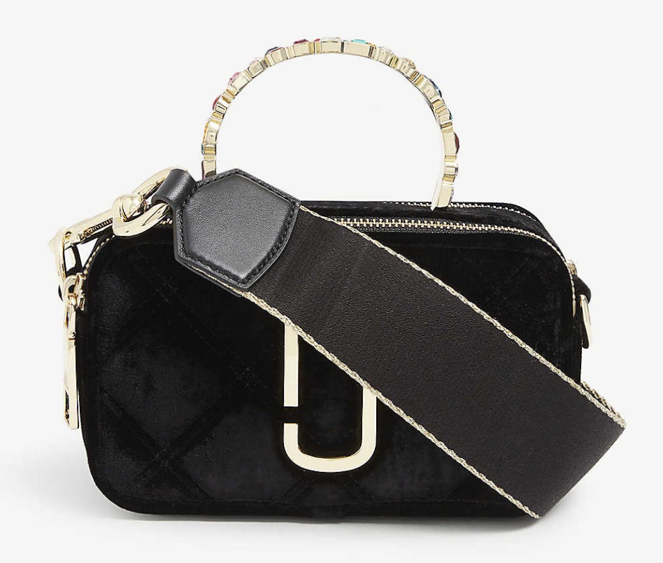 Marc Jacobs Snapshot Velvet Bag Black