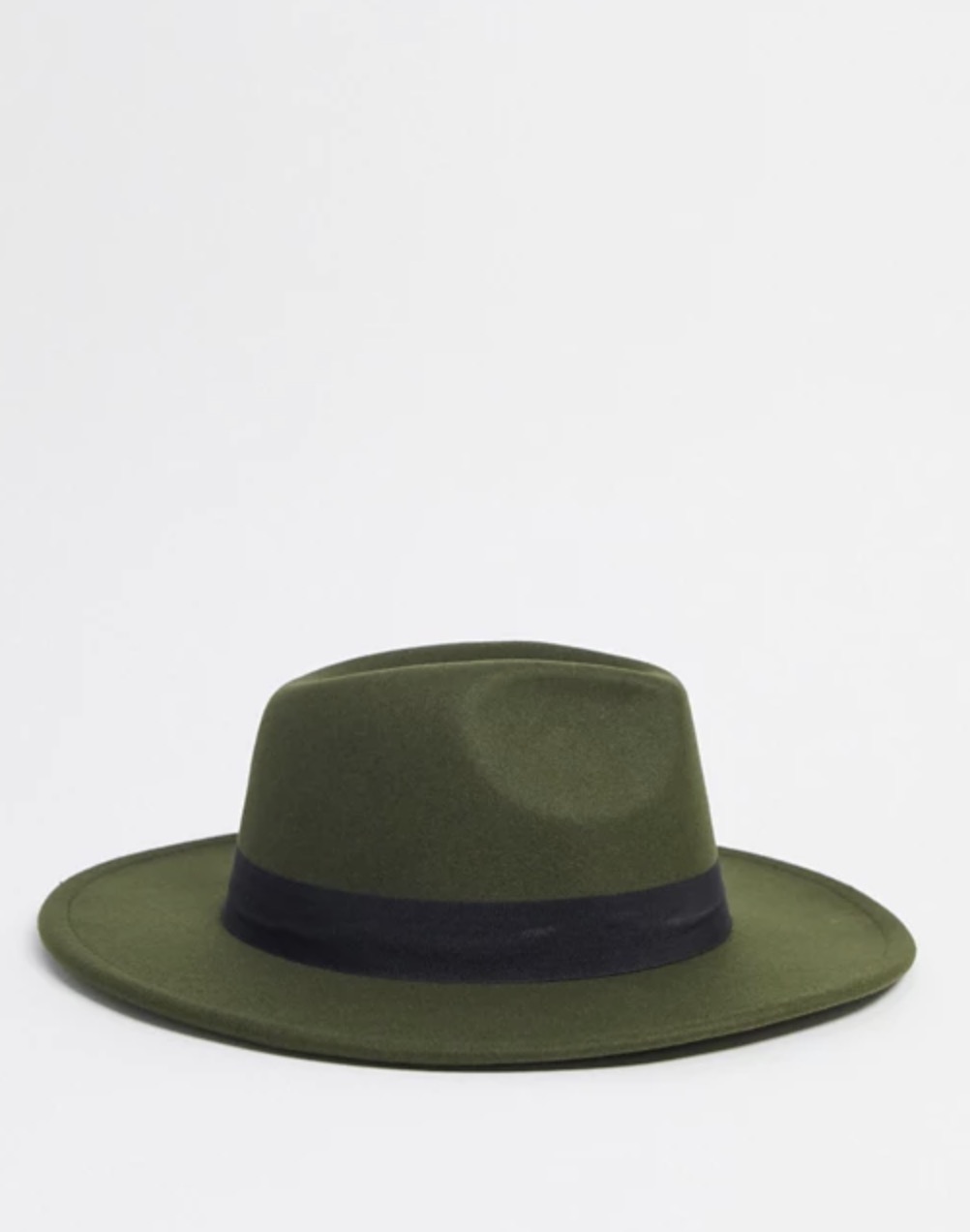 My Accessories London Exclusive fedora with buckle detail in khaki