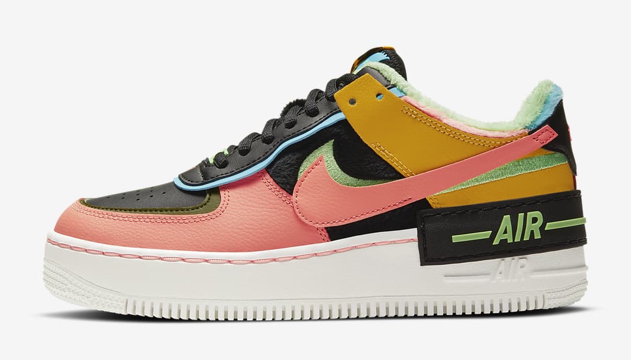 Nike Air Force 1 Shadow Black Multi