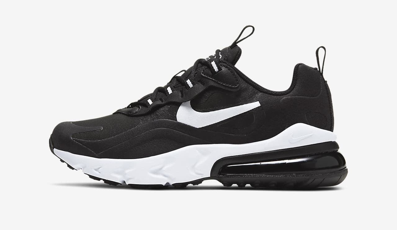 Nike Air Max 270 React Black White GS