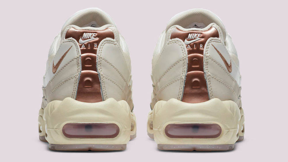 Nike Air Max 95 Cream Red Bronze Heel Nike Air Max 95 Cream Red Bronze Heel