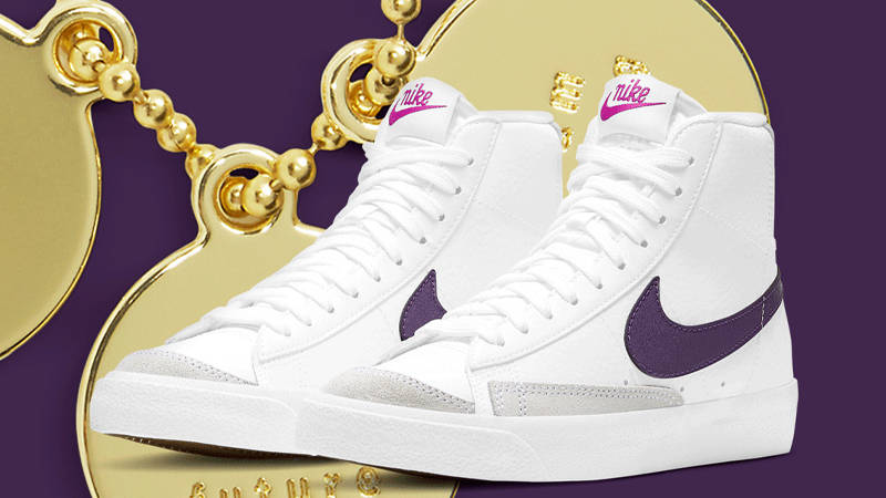 Nike Blazer Mid 77 GS White Eggplant