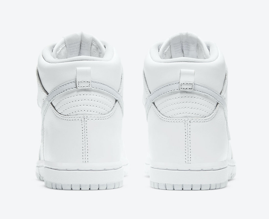Nike Dunk High Pure Platinum heel
