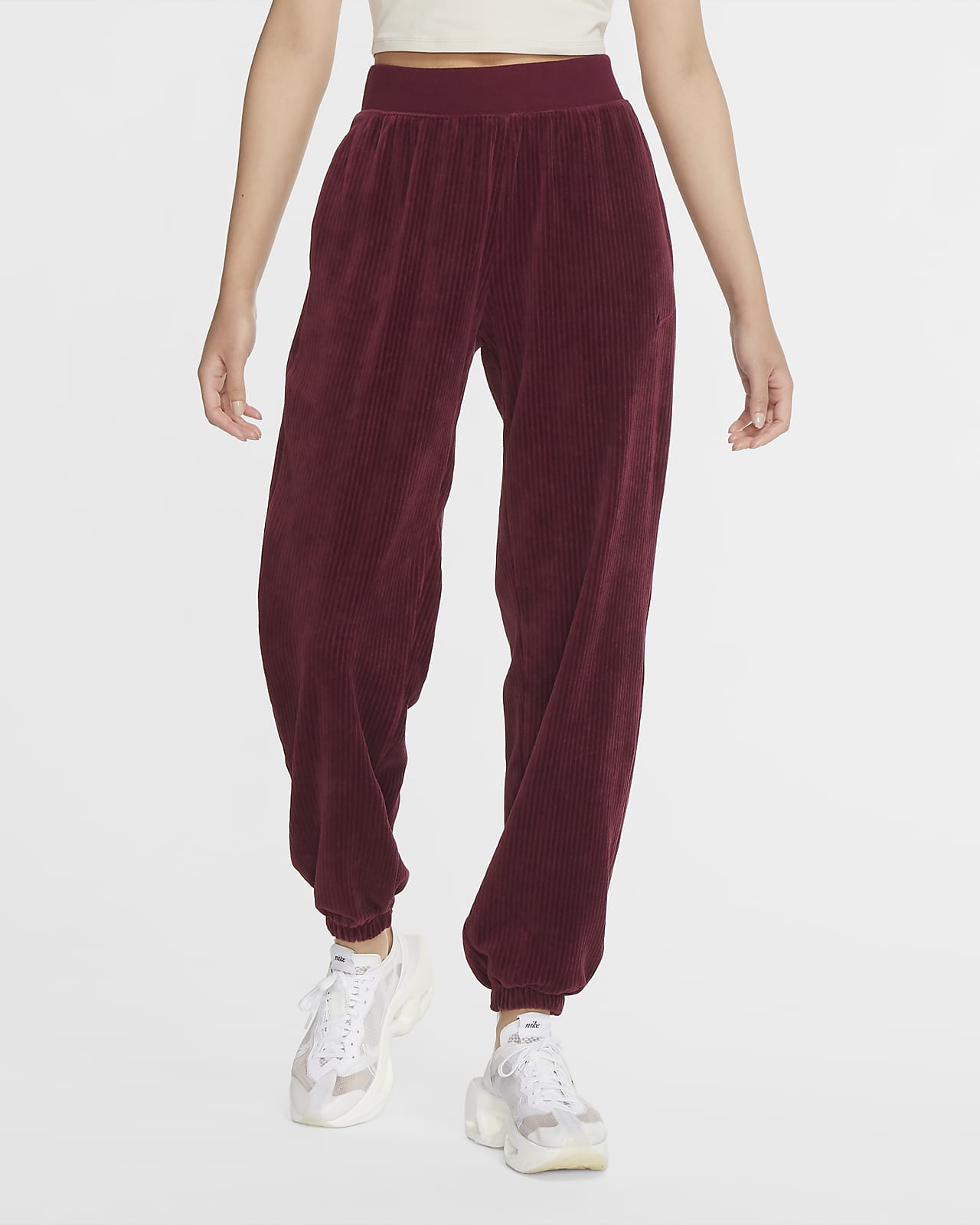 Nike Velour Sweatpants Burgundy