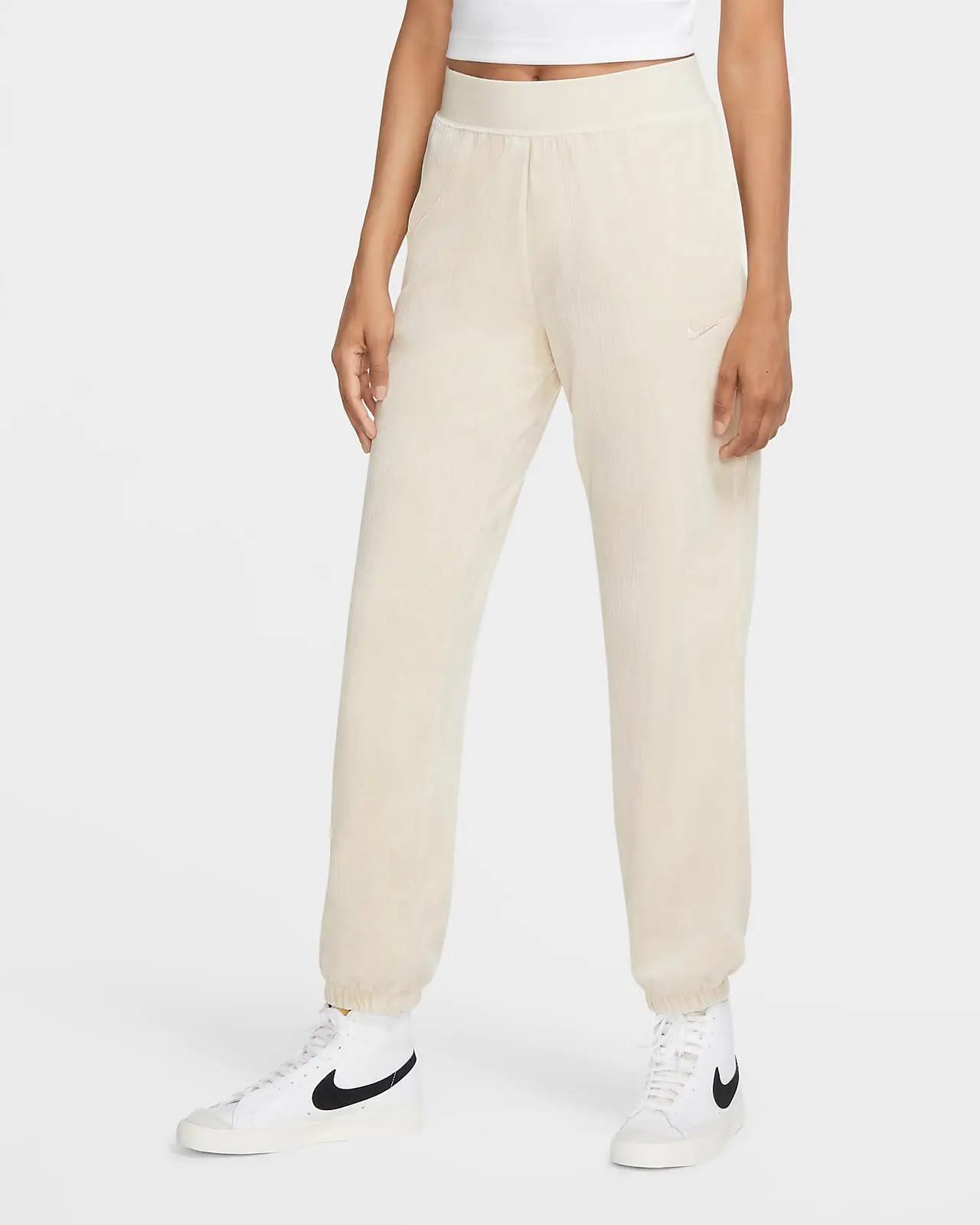 Nike Velour Sweatpants Cream