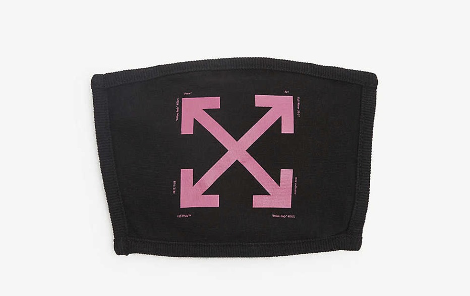 Off-White Arrow-print Face Mask Pink