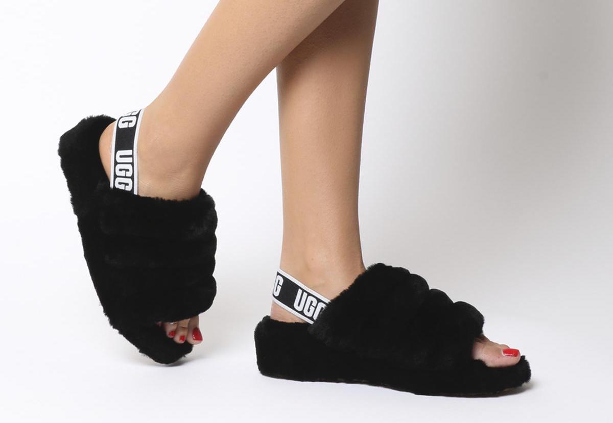 UGG Fluff Yeah Slippers Black