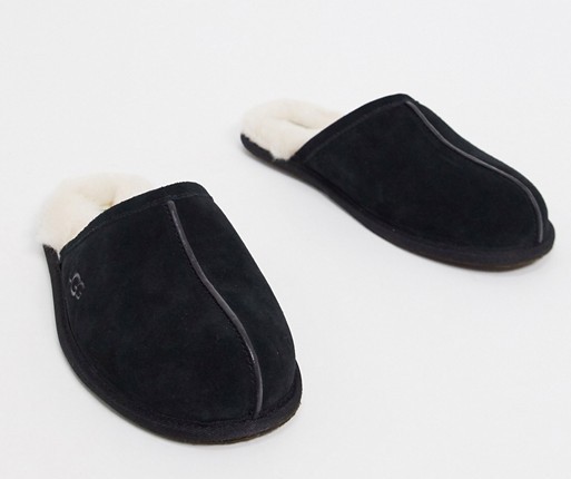 UGG Scuff Slippers Black Suede