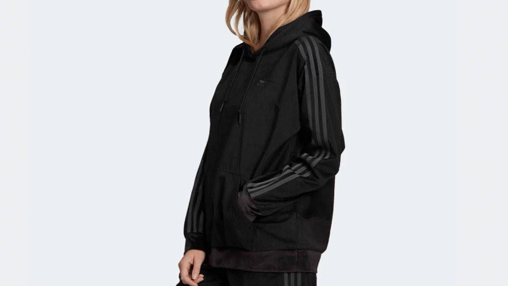 adidas corduroy hoodie black