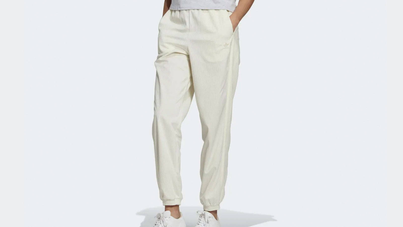 adidas cream cord joggers