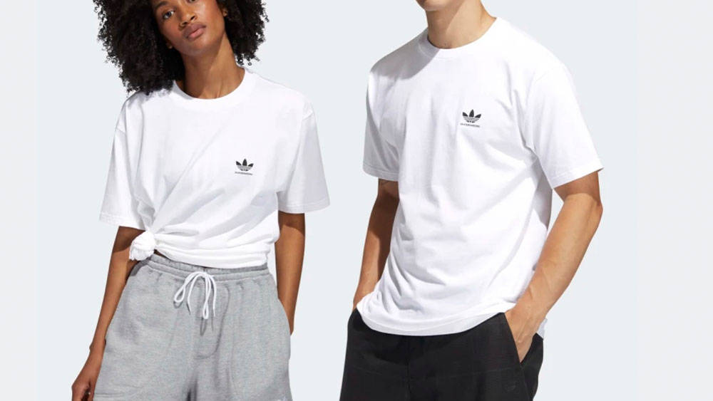adidas logo t shirt white