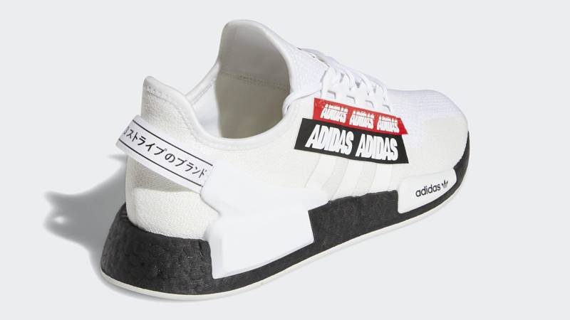 Adidas NMD R1 V2 Overbranded Cloud White Core Black Back