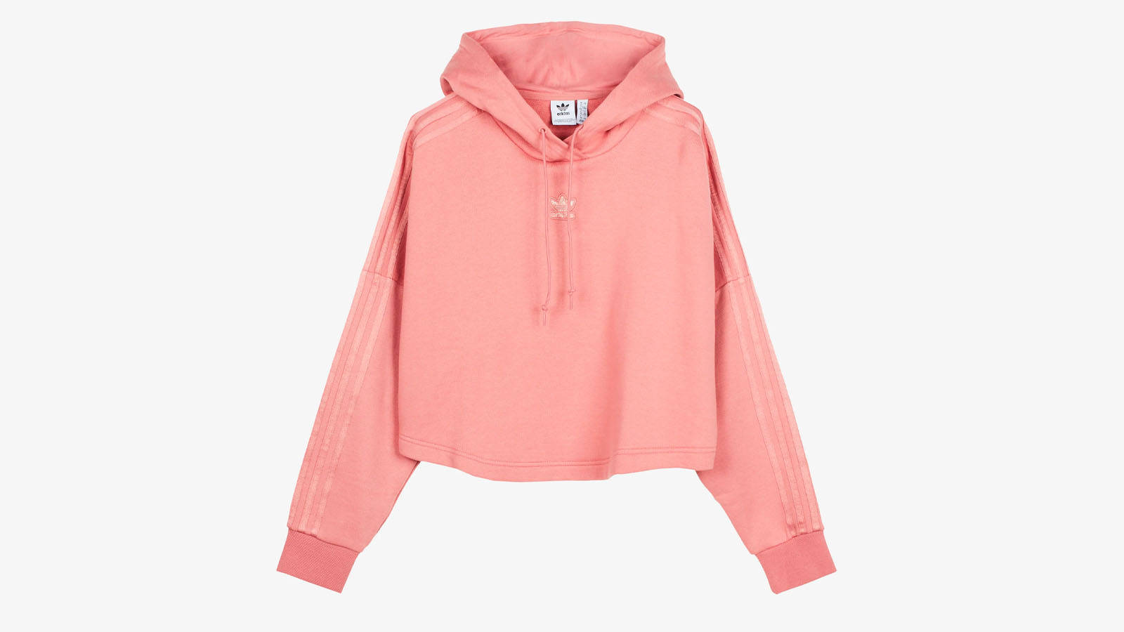 adidas originals cropped hoodie pink