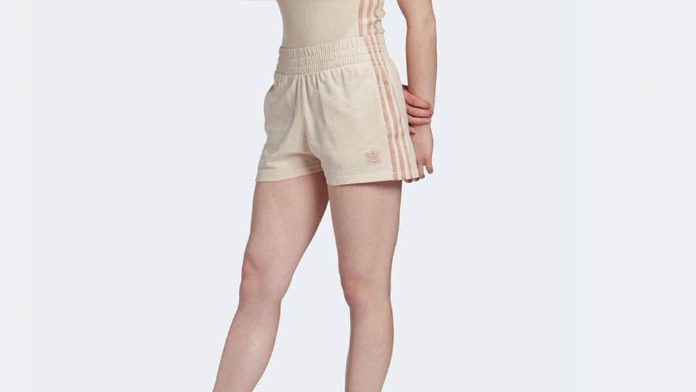 adidas trefoil shorts cream