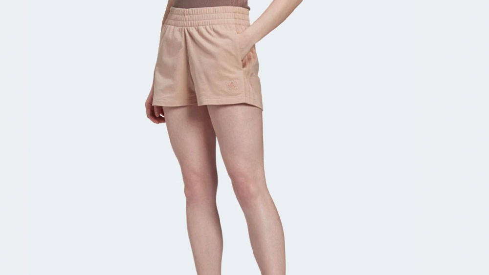 adidas trefoil shorts nude