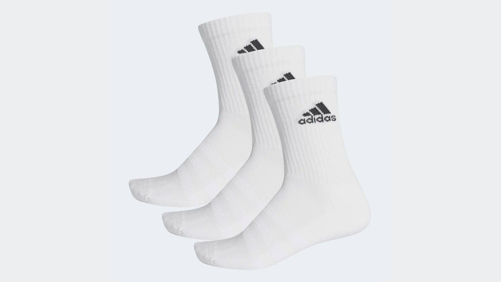 adidas white socks three pack