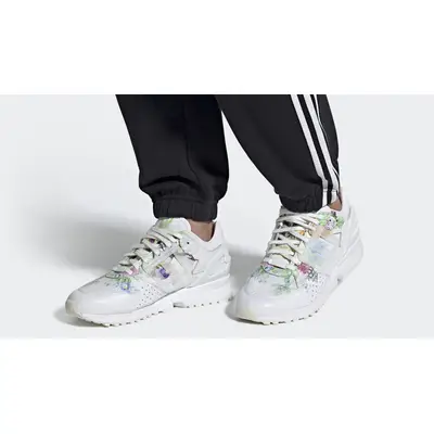 adidas ZX 10000C Made In Germany Floral White On Foot