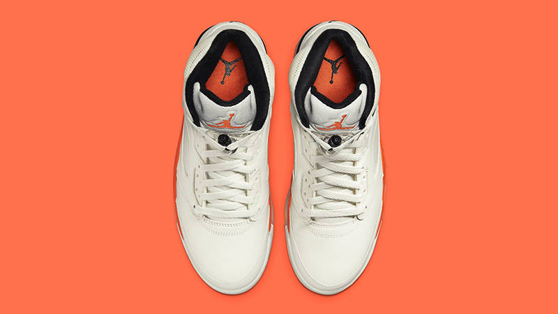 air jordan 5 retro white & total orange