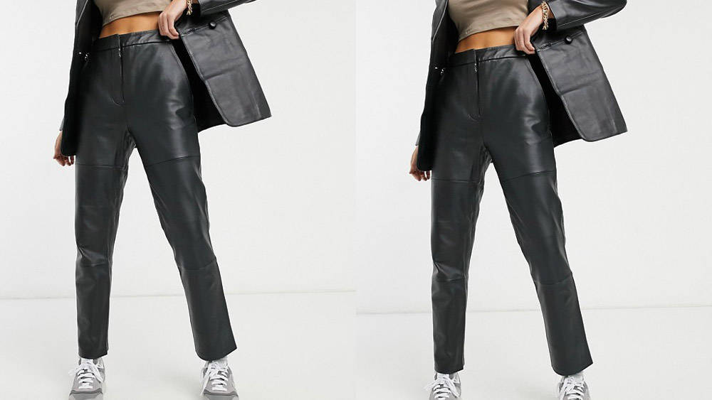 ASOS DESIGN Leather Suit Trousers