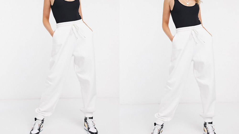 ASOS DESIGN Oversized Joggers Cream
