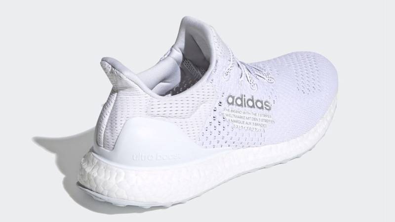 atmos x adidas Ultra Boost DNA Cloud White Silver Metallic Back