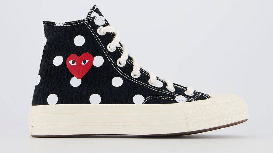 Comme des Garcons x Converse Hi Polka Dot Black