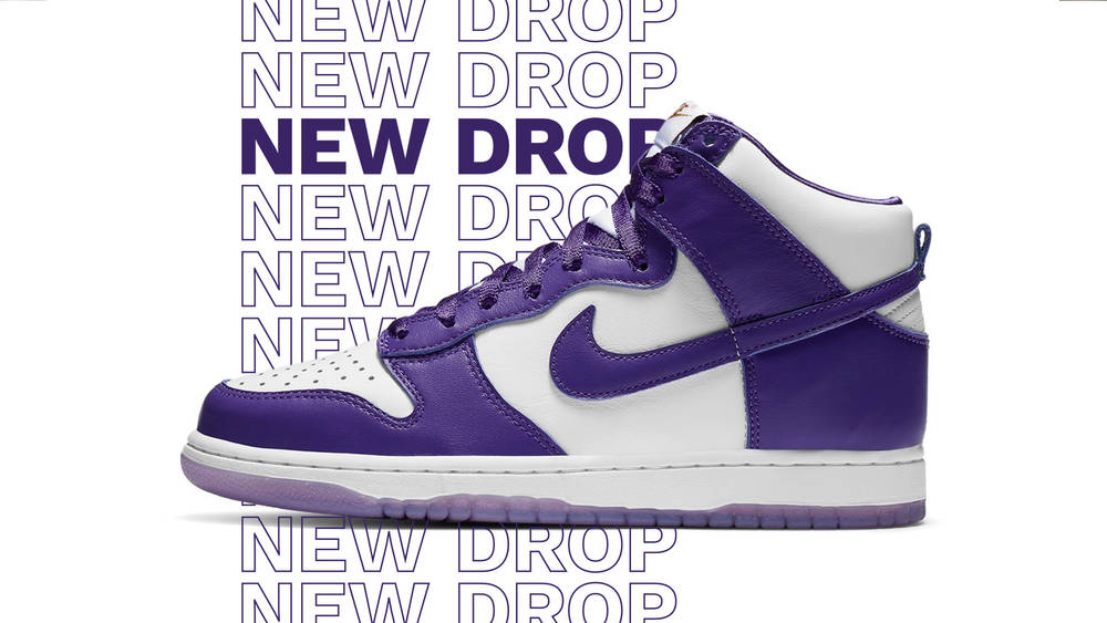 Image via Nike Nike Dunk High "Varsity Purple"